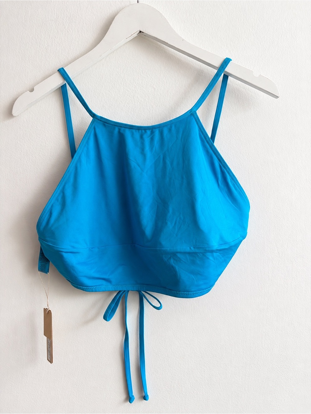 SKIMS Aqua Blue Tie Back Swim Top NWT 2X